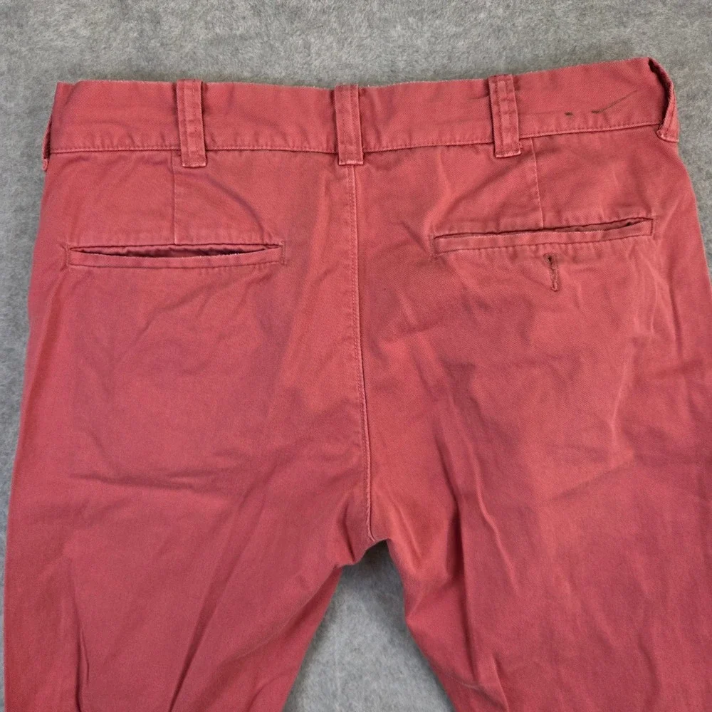 J.Crew Sun Faded Chino Pants Mens 30x32 Salmon Pink Slim Straight Cotton Twill